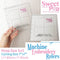 Machine Embroidery Ruler for 5x5 hoop - Sweet Pea