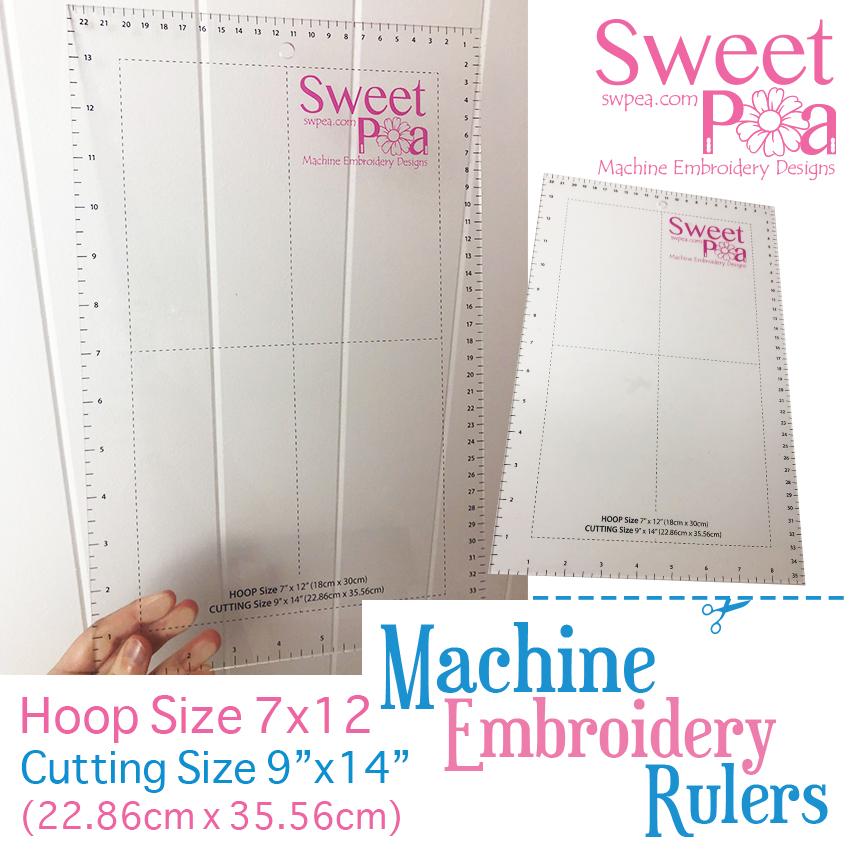 Machine Embroidery Ruler for 7x12 hoop - Sweet Pea Australia In the hoop machine embroidery designs. in the hoop project, in the hoop embroidery designs, craft in the hoop project, diy in the hoop project, diy craft in the hoop project, in the hoop embroidery patterns, design in the hoop patterns, embroidery designs for in the hoop embroidery projects, best in the hoop machine embroidery designs perfect for all hoops and embroidery machines