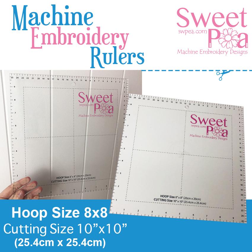 Machine Embroidery Ruler for 8x8 hoop - Sweet Pea Australia In the hoop machine embroidery designs. in the hoop project, in the hoop embroidery designs, craft in the hoop project, diy in the hoop project, diy craft in the hoop project, in the hoop embroidery patterns, design in the hoop patterns, embroidery designs for in the hoop embroidery projects, best in the hoop machine embroidery designs perfect for all hoops and embroidery machines