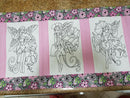 Fairy Table Runner Colouring-In 6x10 7x12 9.5x14 PLUS Redwork 5x7 - Sweet Pea