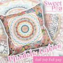 Mandala Cushion 6x6 7x7 8x8 9x9 - Sweet Pea