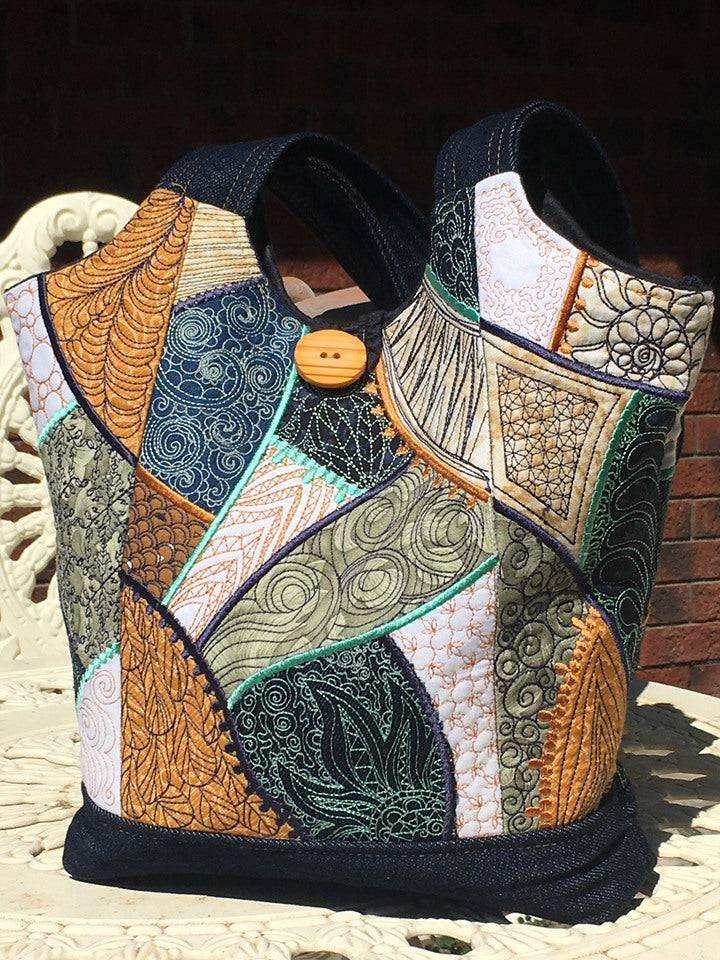 BirdinBag - Multicolor Patchwork Square Handbag: Small Chain