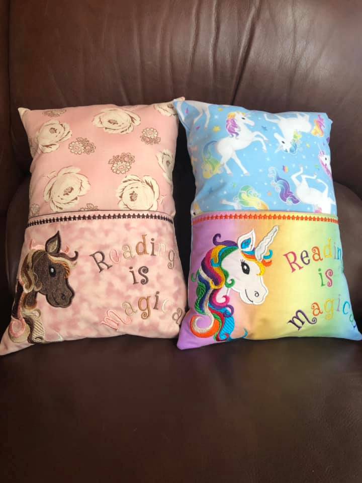 Horse / Unicorn Reading Pillow 5x7 6x10 8x12 - Sweet Pea