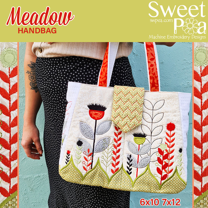 In The Hoop Machine Embroidery Design - Meadow Bag