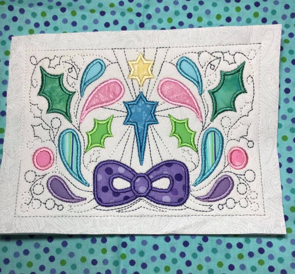 BOW Christmas Wonder Mystery Quilt Block 5 - Sweet Pea Australia In the hoop machine embroidery designs. in the hoop project, in the hoop embroidery designs, craft in the hoop project, diy in the hoop project, diy craft in the hoop project, in the hoop embroidery patterns, design in the hoop patterns, embroidery designs for in the hoop embroidery projects, best in the hoop machine embroidery designs perfect for all hoops and embroidery machines