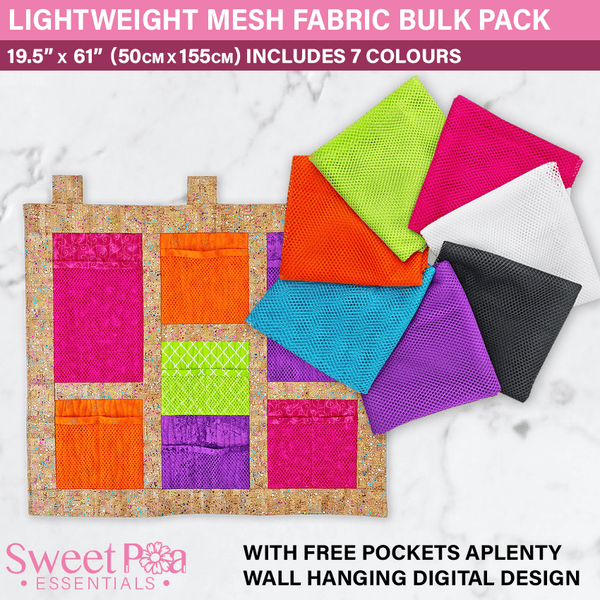Light Weight Mesh Fabric Bulk Pack - Sweet Pea