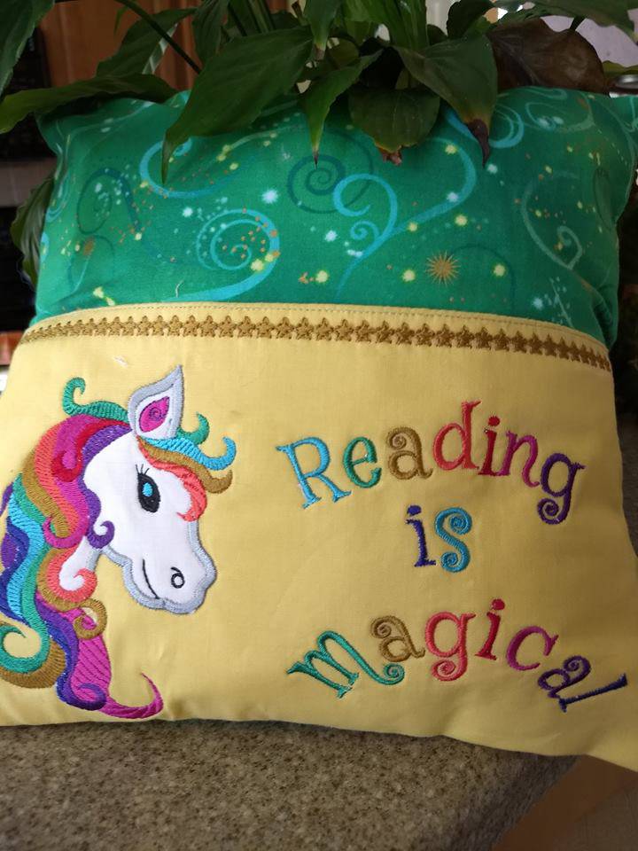 Horse / Unicorn Reading Pillow 5x7 6x10 8x12 - Sweet Pea