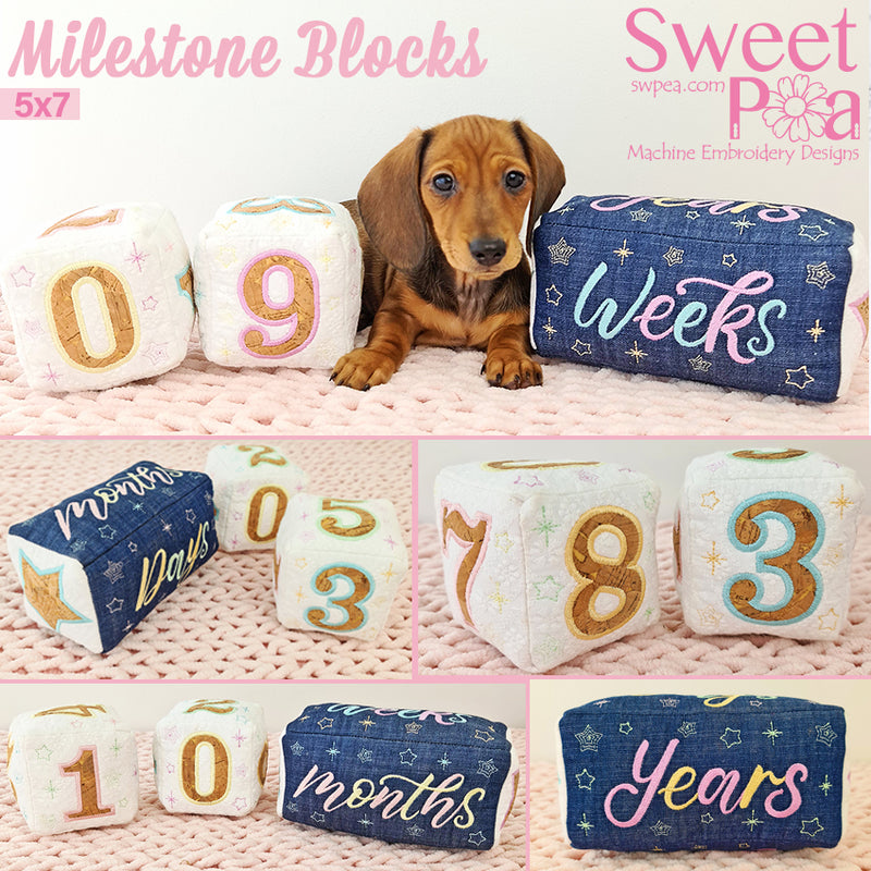 Milestone Blocks 5x7 | Sweet Pea.