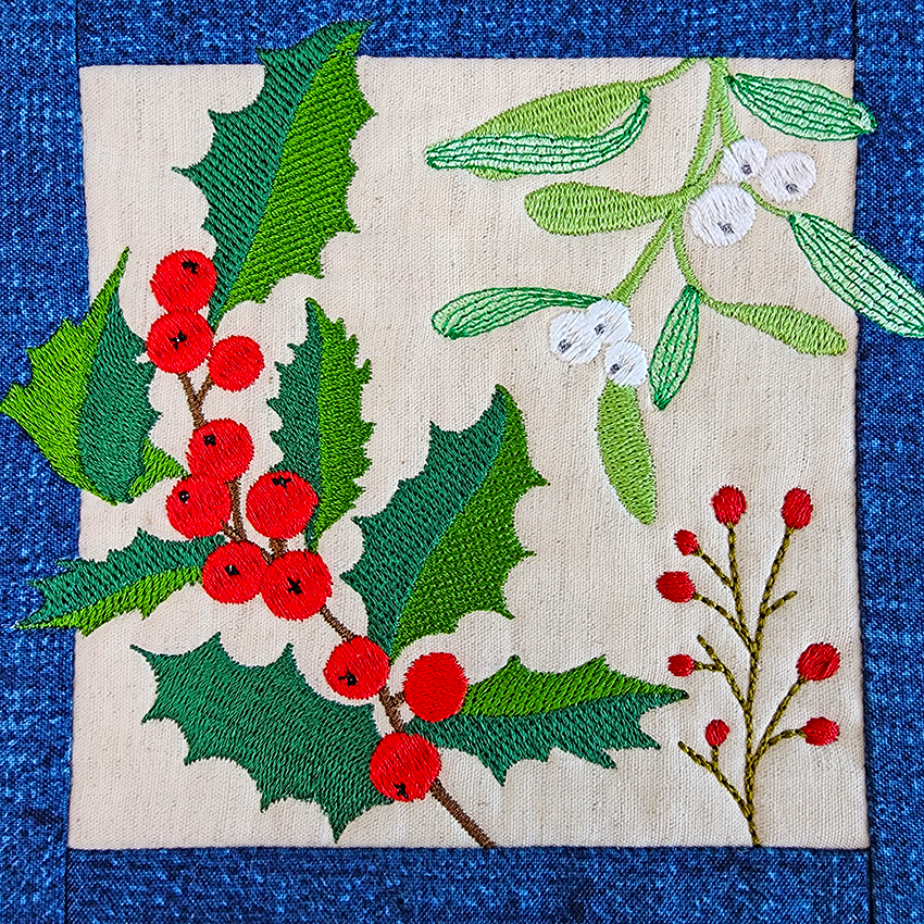 Festive Foliage Window Hanger 4x4 5x5 6x6 7x7 8x8 In the hoop machine embroidery designs