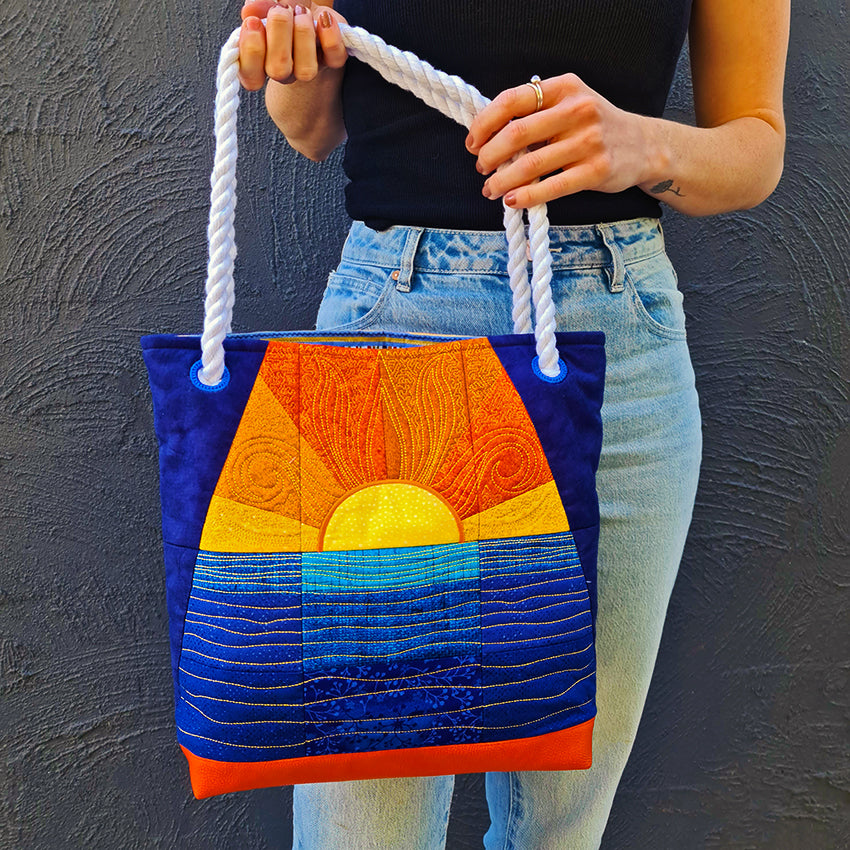 Sunset Beach Tote Bag 5x7 6x10 8x12 - Sweet Pea Australia In the hoop machine embroidery designs. in the hoop project, in the hoop embroidery designs, craft in the hoop project, diy in the hoop project, diy craft in the hoop project, in the hoop embroidery patterns, design in the hoop patterns, embroidery designs for in the hoop embroidery projects, best in the hoop machine embroidery designs perfect for all hoops and embroidery machines