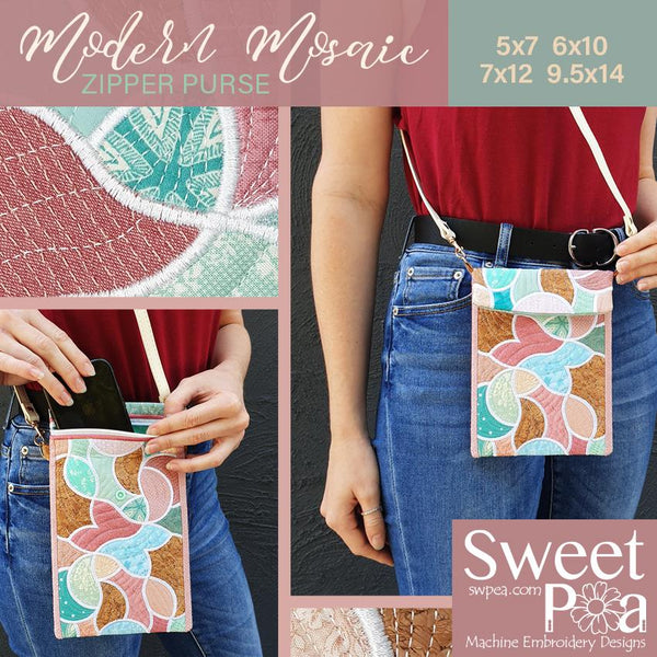 ModernMosaicZipperPurse5x76x10