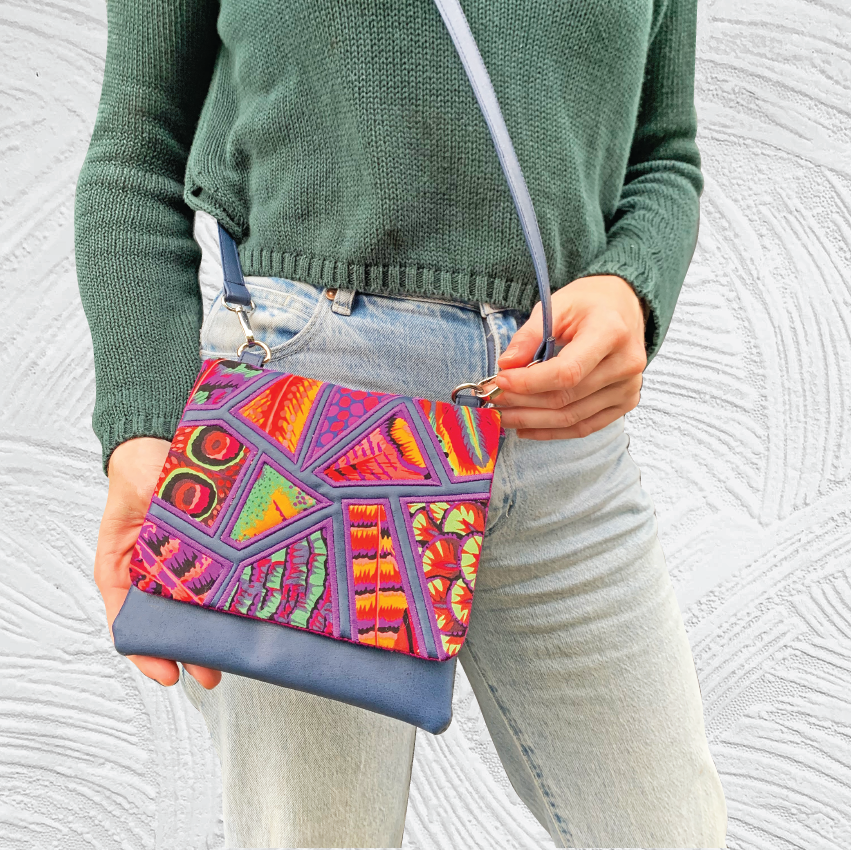 In The Hoop Embroidery Designs Mosaic Flap Shoulder Bag