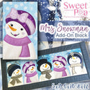 Mrs Snowman Add-on Block 5x7 6x10 8x12 - Sweet Pea