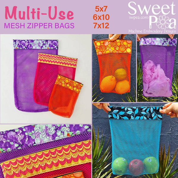 Large Zipper Bags - WhimzeeStitches Designs
