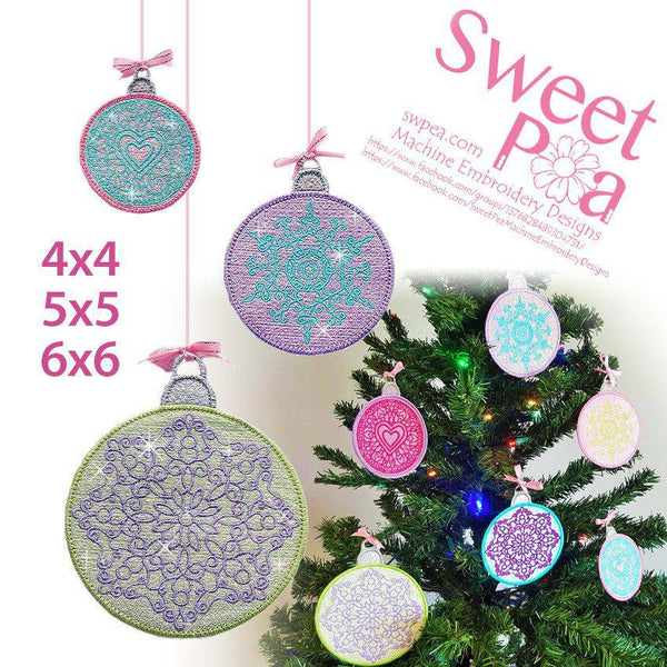 Mylar Christmas Baubles 4x4 5x5 6x6 - Sweet Pea