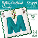Mystery Christmas Bunting Day 17 Block - Sweet Pea