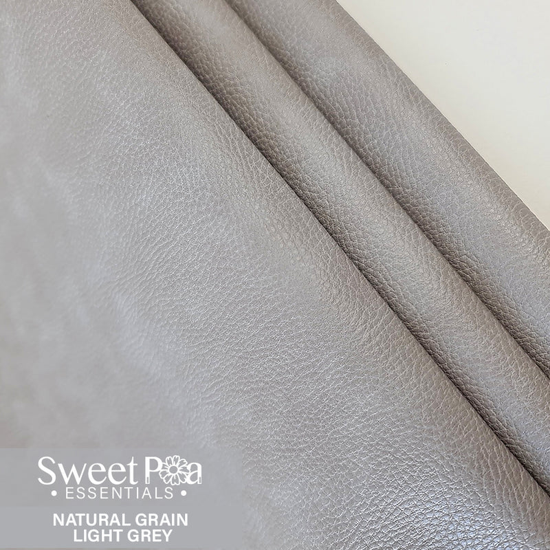 Perfect Pro™ Faux Leather - Natural Grain Light Grey 1.0mm | Sweet Pea.