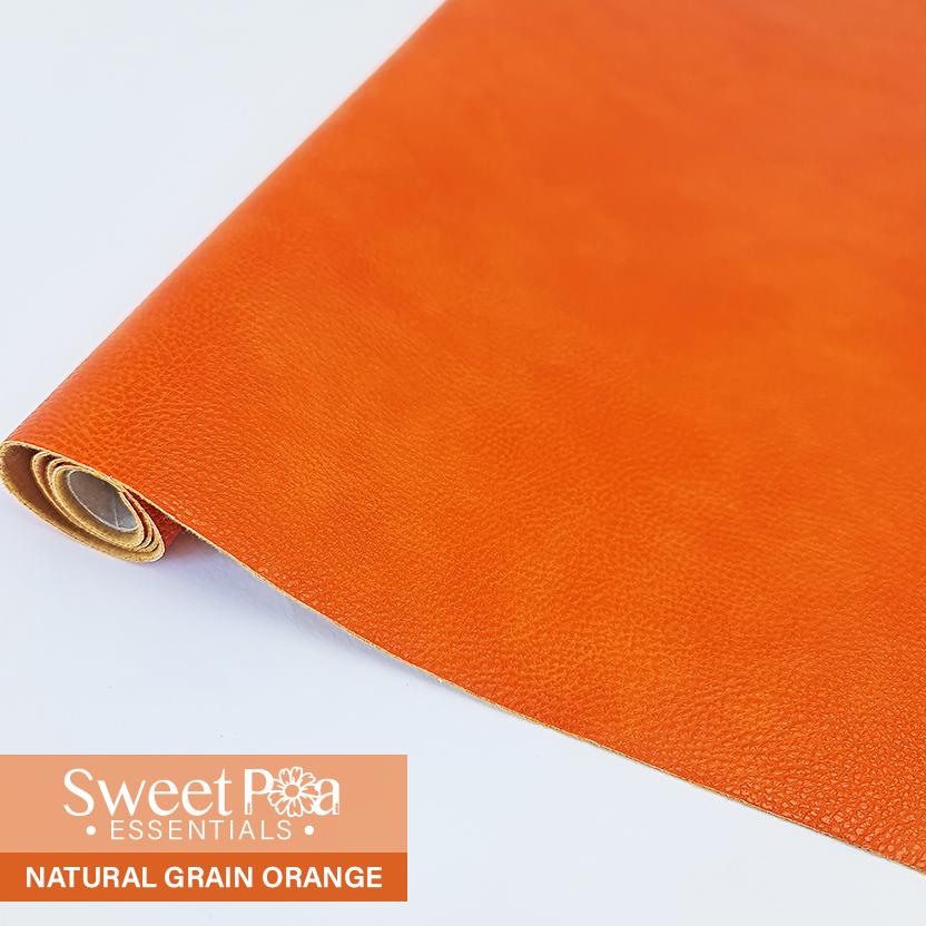 Perfect Pro™ Faux Leather - Natural Grain Orange 1.0mm - Sweet Pea Australia In the hoop machine embroidery designs. in the hoop project, in the hoop embroidery designs, craft in the hoop project, diy in the hoop project, diy craft in the hoop project, in the hoop embroidery patterns, design in the hoop patterns, embroidery designs for in the hoop embroidery projects, best in the hoop machine embroidery designs perfect for all hoops and embroidery machines