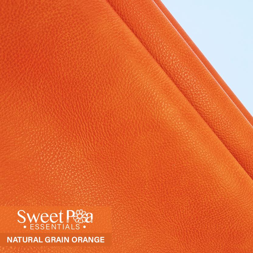 Perfect Pro™ Faux Leather - Natural Grain Orange 1.0mm - Sweet Pea Australia In the hoop machine embroidery designs. in the hoop project, in the hoop embroidery designs, craft in the hoop project, diy in the hoop project, diy craft in the hoop project, in the hoop embroidery patterns, design in the hoop patterns, embroidery designs for in the hoop embroidery projects, best in the hoop machine embroidery designs perfect for all hoops and embroidery machines