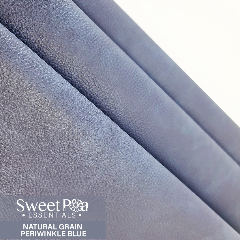 Perfect Pro™ Faux Leather - Natural Grain Periwinkle Blue 1.0mm | Sweet Pea.