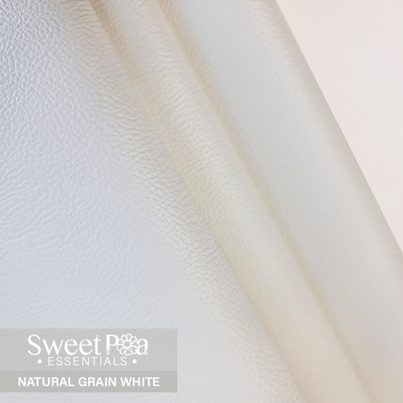 Perfect Pro™ Faux Leather - Natural Grain White 1.0mm | Sweet Pea.