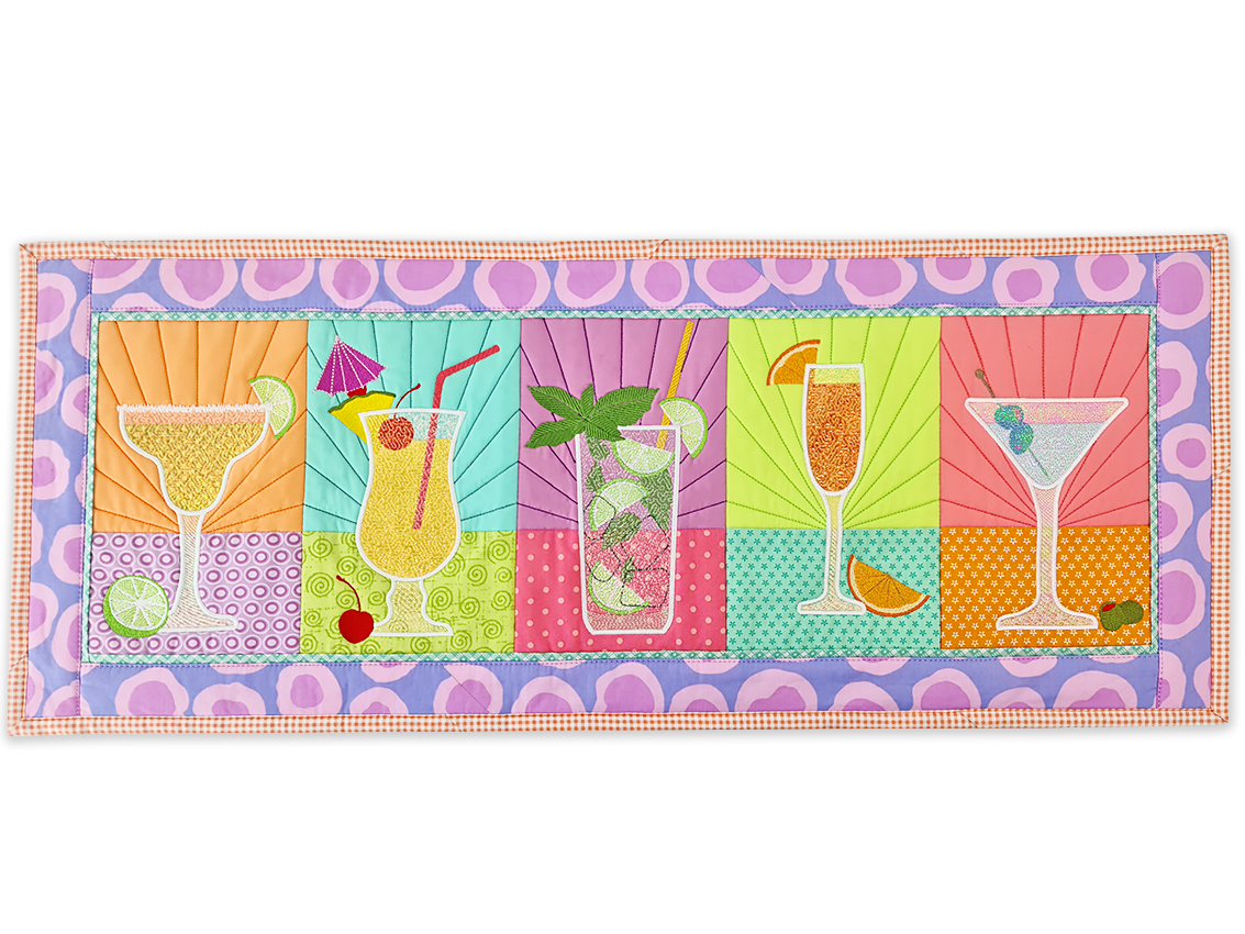 Cocktail Table Runner 5x7 6x10 7x12 - Sweet Pea Australia In the hoop machine embroidery designs. in the hoop project, in the hoop embroidery designs, craft in the hoop project, diy in the hoop project, diy craft in the hoop project, in the hoop embroidery patterns, design in the hoop patterns, embroidery designs for in the hoop embroidery projects, best in the hoop machine embroidery designs perfect for all hoops and embroidery machines