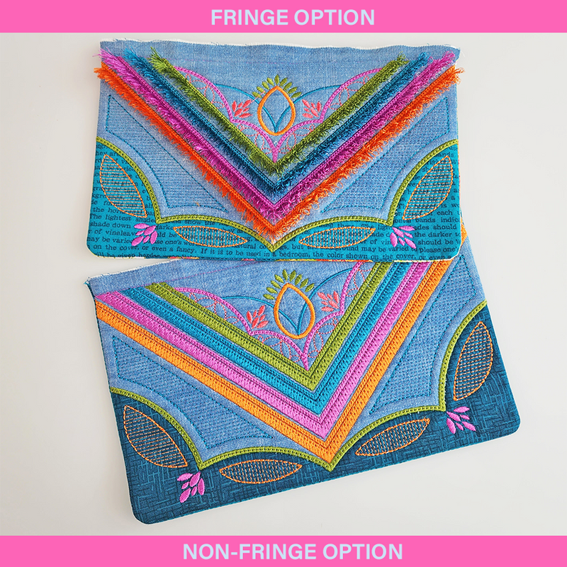 Fringe Backpack 6x10 7x12 - Sweet Pea In The Hoop Machine Embroidery Design