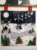 Christmas Night Scene 4x4 5x5 6x6 7x7 8x8 - Sweet Pea In The Hoop Machine Embroidery Design