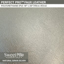 Perfect Pro™ Faux Leather - Natural Grain Silver 1.0mm | Sweet Pea.