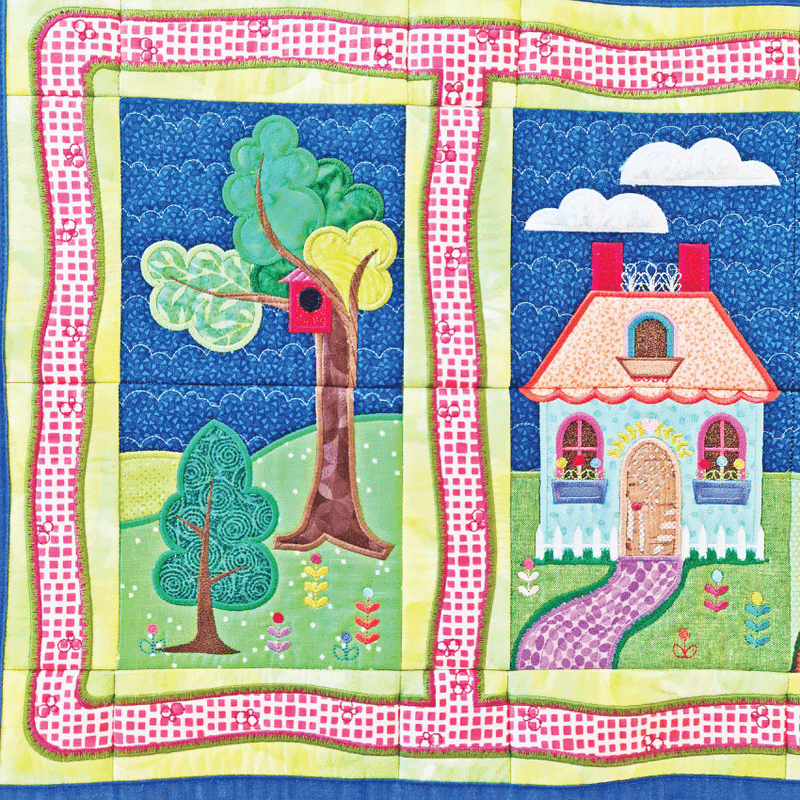 Neighbourhood Blocks and Quilt 4x4 5x5 6x6 7x7 - Sweet Pea In The Hoop Machine Embroidery Design