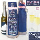 New Years Bottle Gift Bag 4x4 5x5 - Sweet Pea
