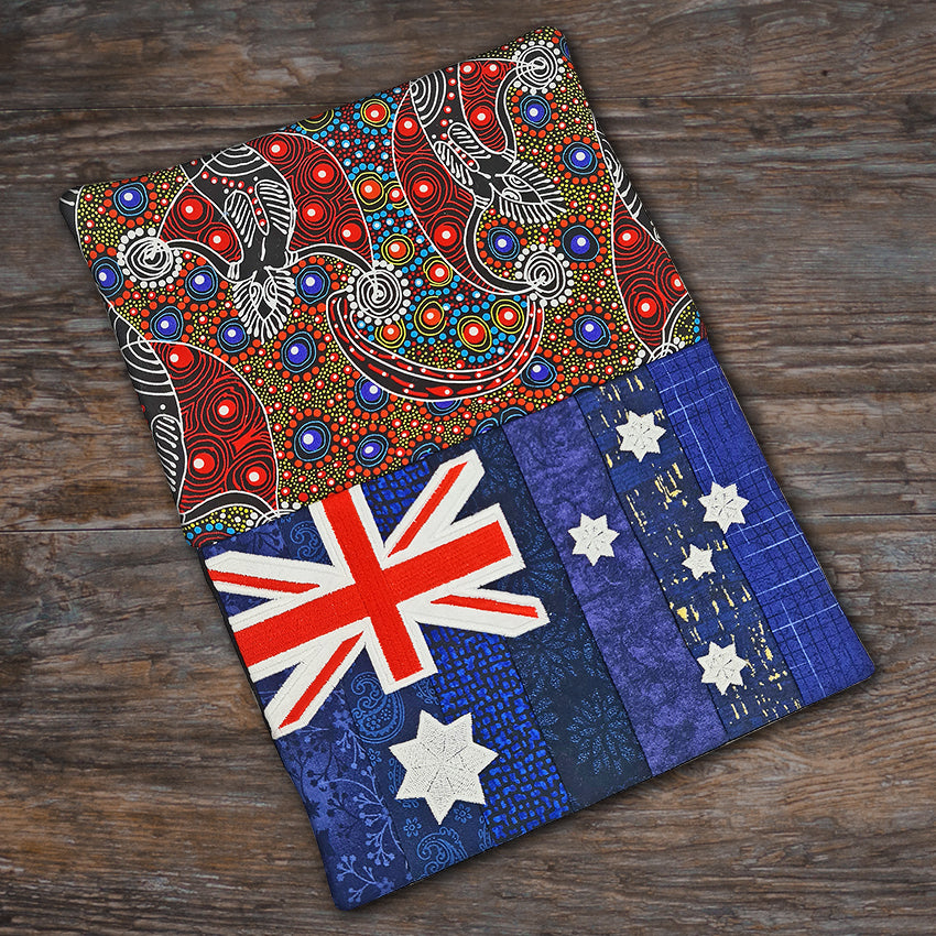 Australian Flag Tablet Cover & Phone Case 5x7 6x10 7x12 and 8x12 - Sweet Pea Australia In the hoop machine embroidery designs. in the hoop project, in the hoop embroidery designs, craft in the hoop project, diy in the hoop project, diy craft in the hoop project, in the hoop embroidery patterns, design in the hoop patterns, embroidery designs for in the hoop embroidery projects, best in the hoop machine embroidery designs perfect for all hoops and embroidery machines