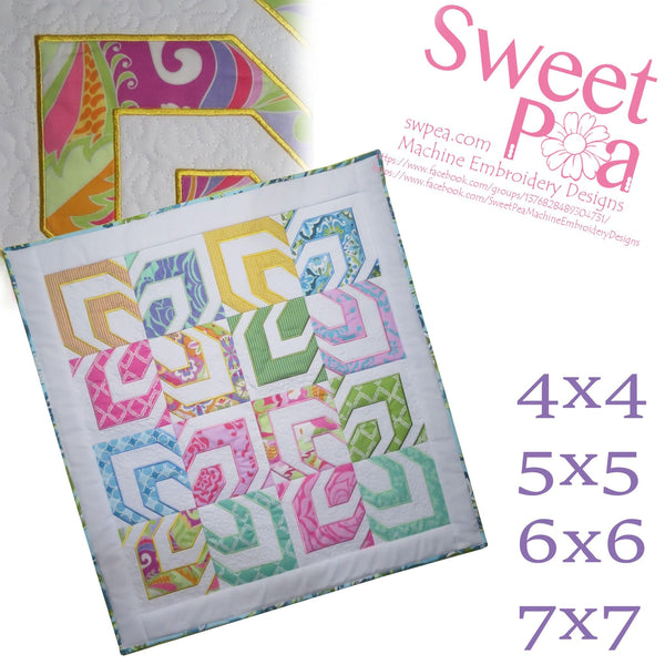 Opposites Attract Quilt 4x4 5x5 6x6 7x7 - Sweet Pea