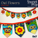 Owl Flowers Bunting 5x7 - Sweet Pea