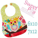 Owl Bib 6x10 and 7x12 - Sweet Pea