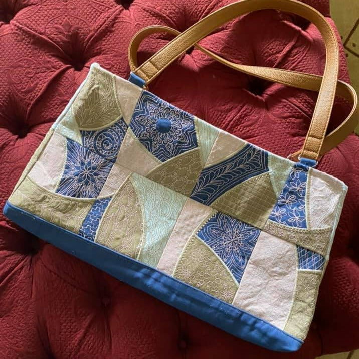 Quilted Patchwork Tote Bag 4x4 5x5 6x6 ITH Machine Embroidery Design