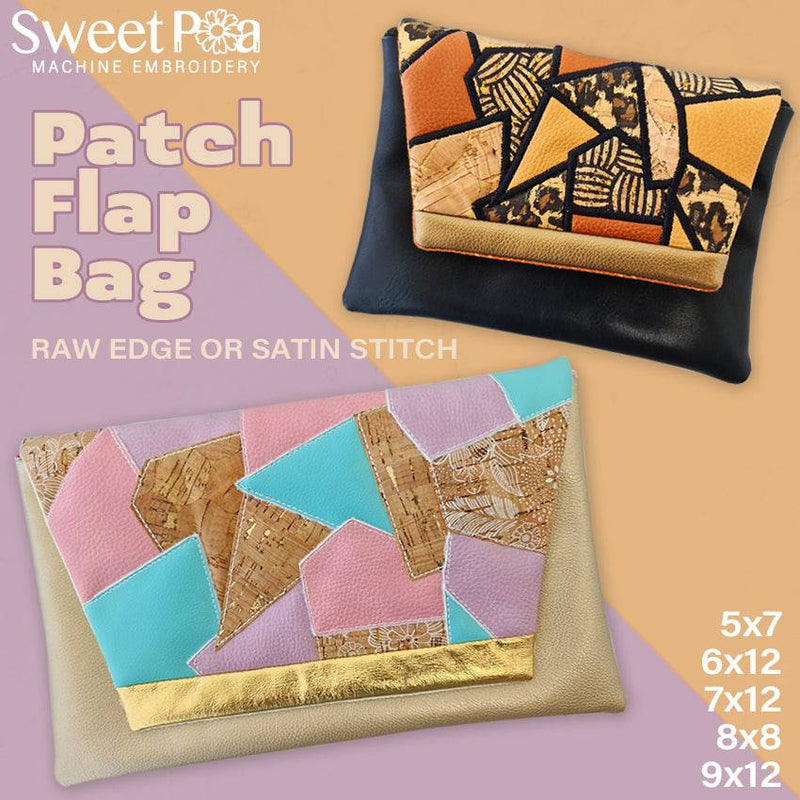 Patch Flap Shoulder Bag 5x7 6x10 7x12 8x8 9x12 - Sweet Pea