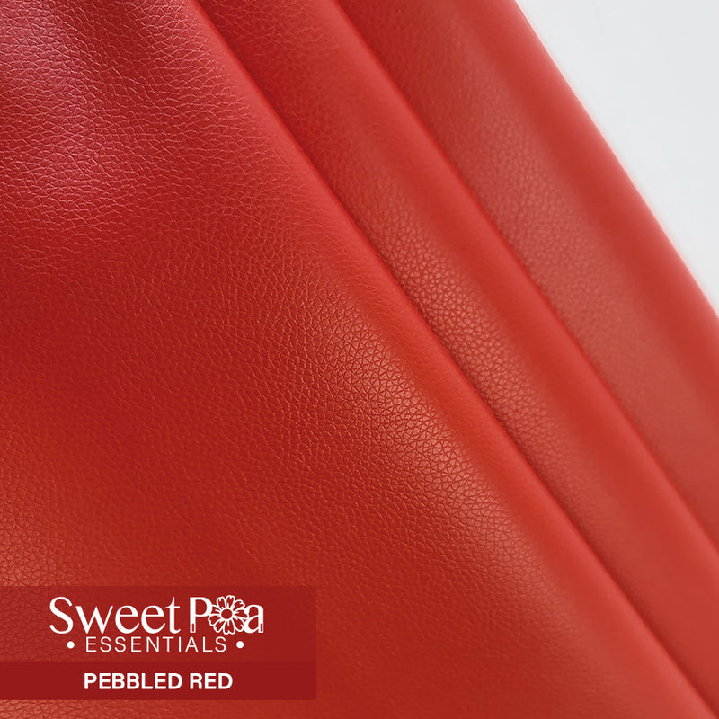 Perfect Pro™ Faux Leather - Pebbled Red 0.9mm | Sweet Pea.