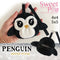 Penguin Zipper Purse 4x4 5x5 - Sweet Pea