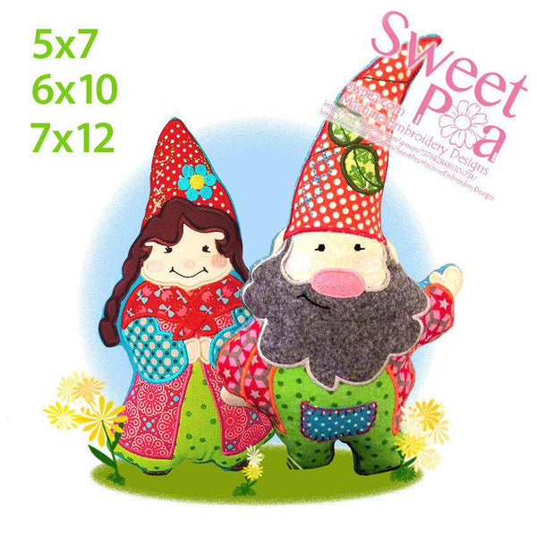 Peter and Poppy the Gnome Stuffed Doll 5x7 6x10 8x12 - Sweet Pea