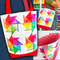 Pinwheel Tote Bag 5x5 6x6 - Sweet Pea In The Hoop Machine Embroidery Design