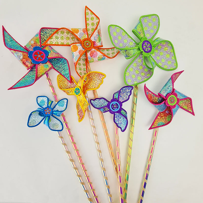 Seasonal ITH Embroidery Designs - Pinwheel Designs