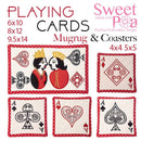 Playing Cards Coasters and Mugrug set - Sweet Pea