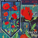 Poppy Garden Flag 4x4 5x5 6x6 7x7 - Sweet Pea