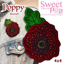 Poppy Brooch 4x4 - Sweet Pea