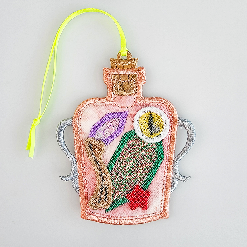 Magic Potion Ornaments 4x4 In the hoop machine embroidery designs