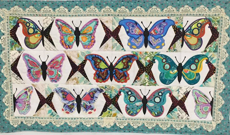 Butterfly Blocks and Table Runner 4x4 5x5 6x6 7x7 - Sweet Pea