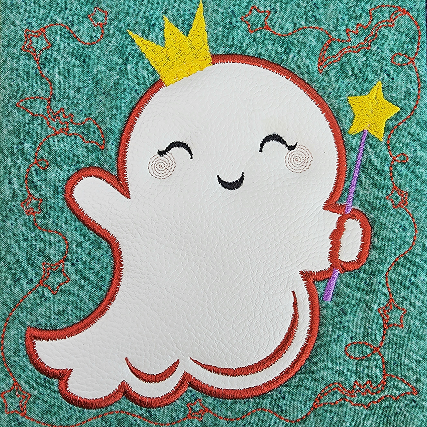 Cute Ghost Runner 4x4 5x5 6x6 7x7 In the hoop machine embroidery designs