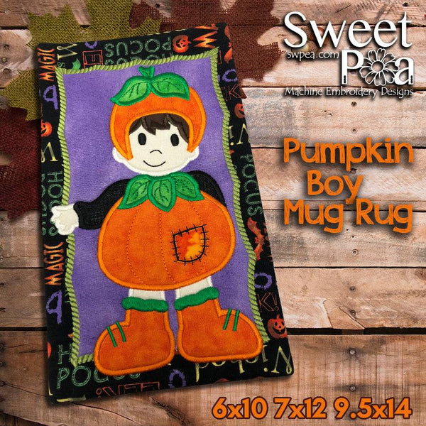 Pumpkin Boy Mugrug 6x10 7x12 9.5x14 - Sweet Pea