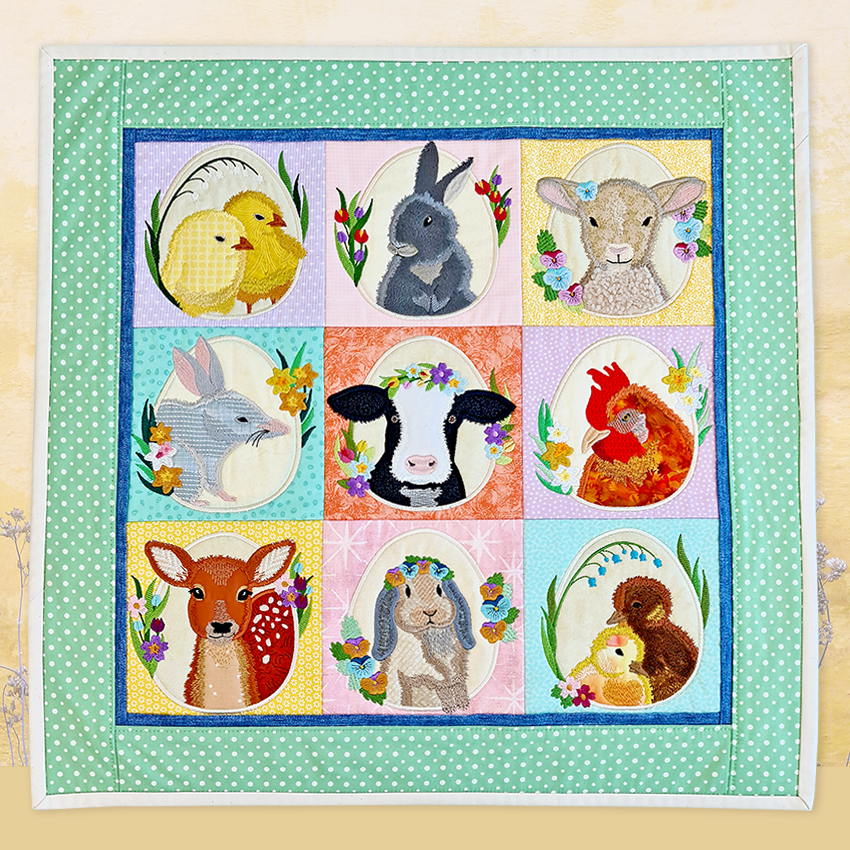 Easter Quilt Bulk Pack 4x4 5x5 6x6 7x7 - Sweet Pea Australia In the hoop machine embroidery designs. in the hoop project, in the hoop embroidery designs, craft in the hoop project, diy in the hoop project, diy craft in the hoop project, in the hoop embroidery patterns, design in the hoop patterns, embroidery designs for in the hoop embroidery projects, best in the hoop machine embroidery designs perfect for all hoops and embroidery machines